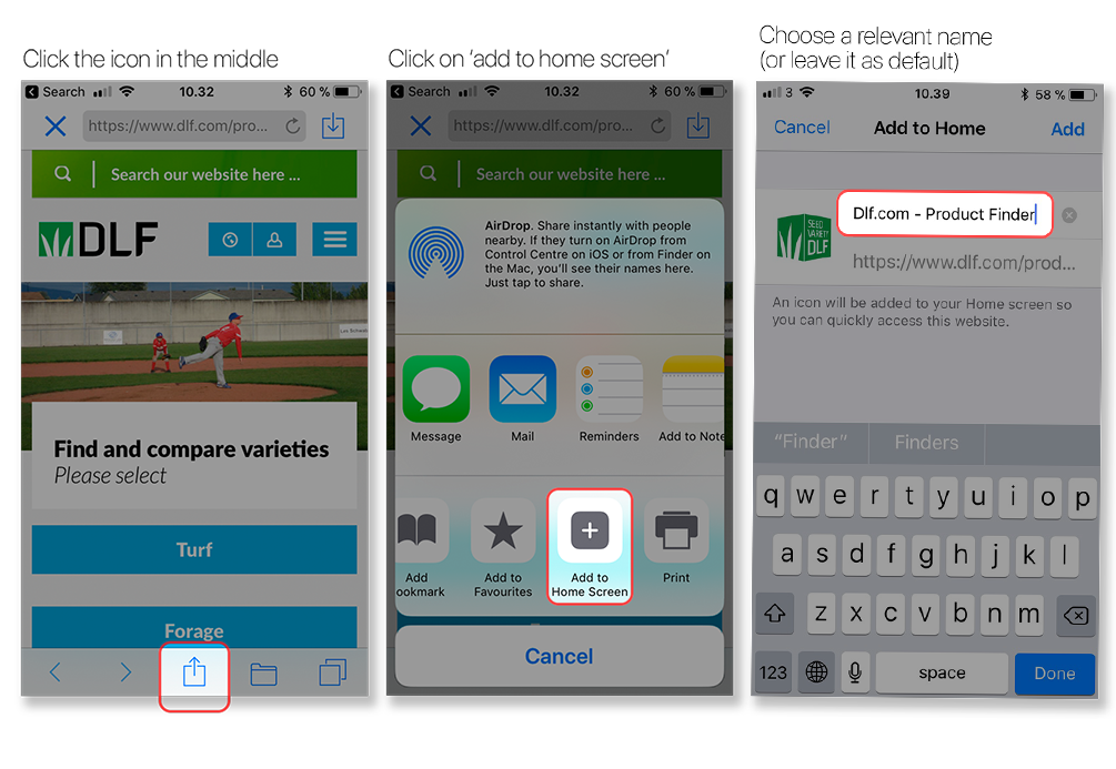 Illustration guide to download the seed variety app for Iphone
